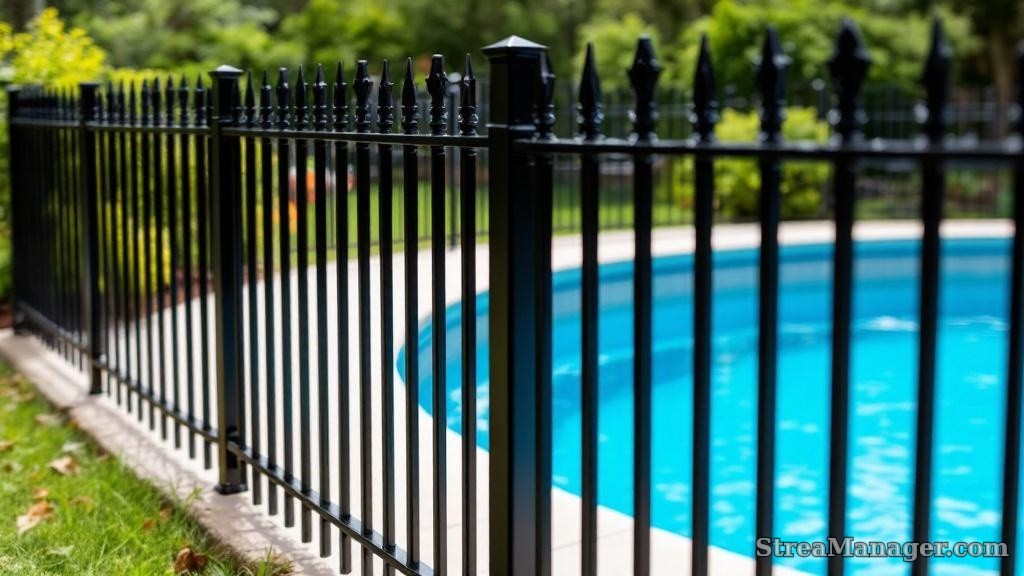 Ornamental Iron Pool Fence