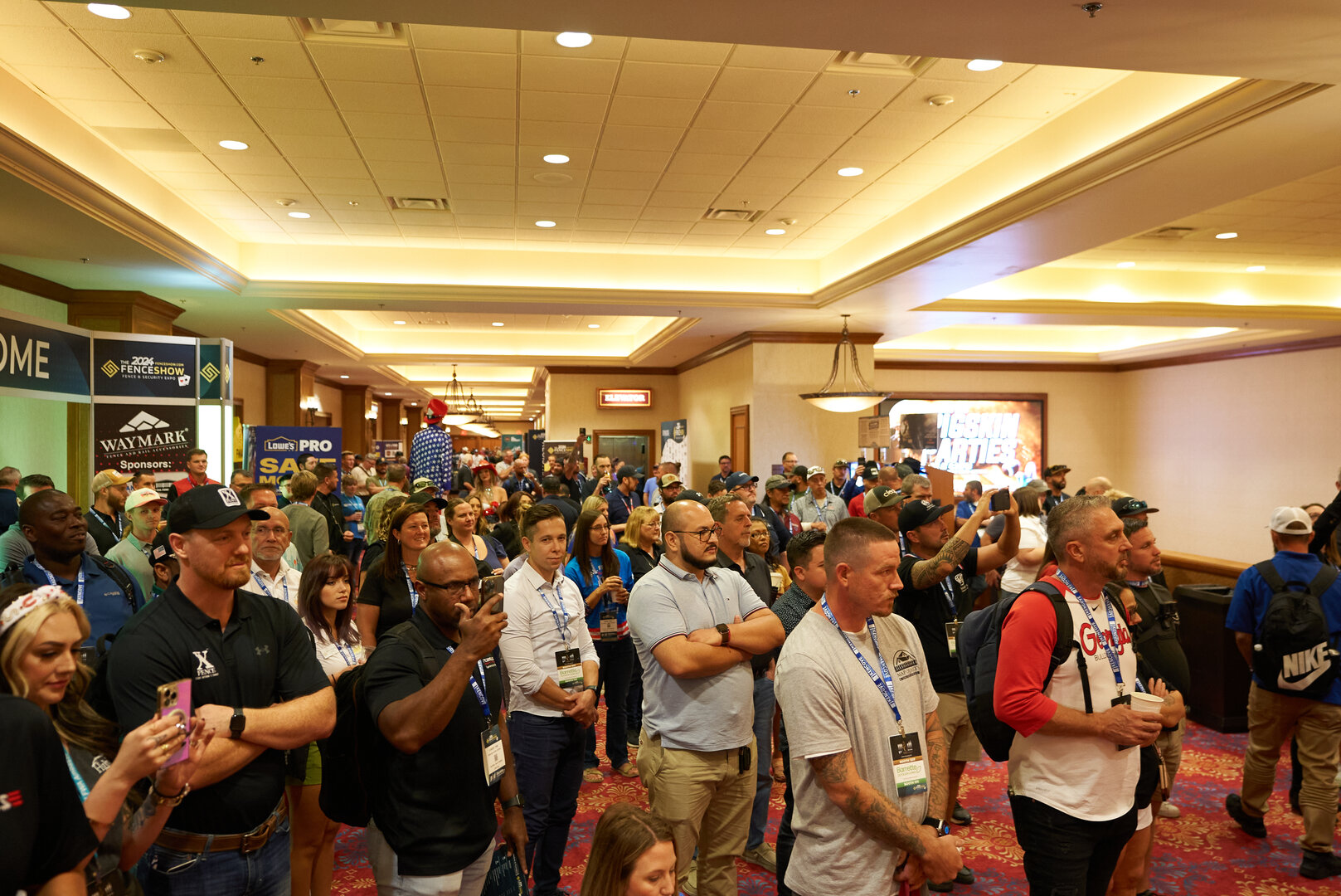 Packed expo hall at The Fence Show